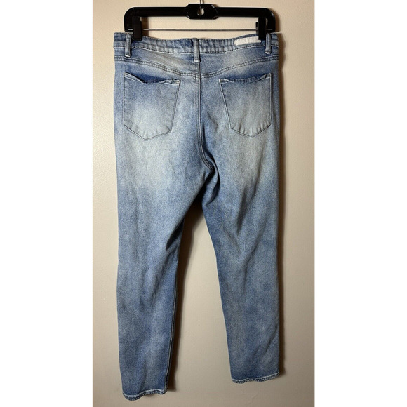 Kendall & Kylie Jeans Juniors 13 / 14 Blue Light Wash Distressed Straight Y2K - Picture 5 of 11